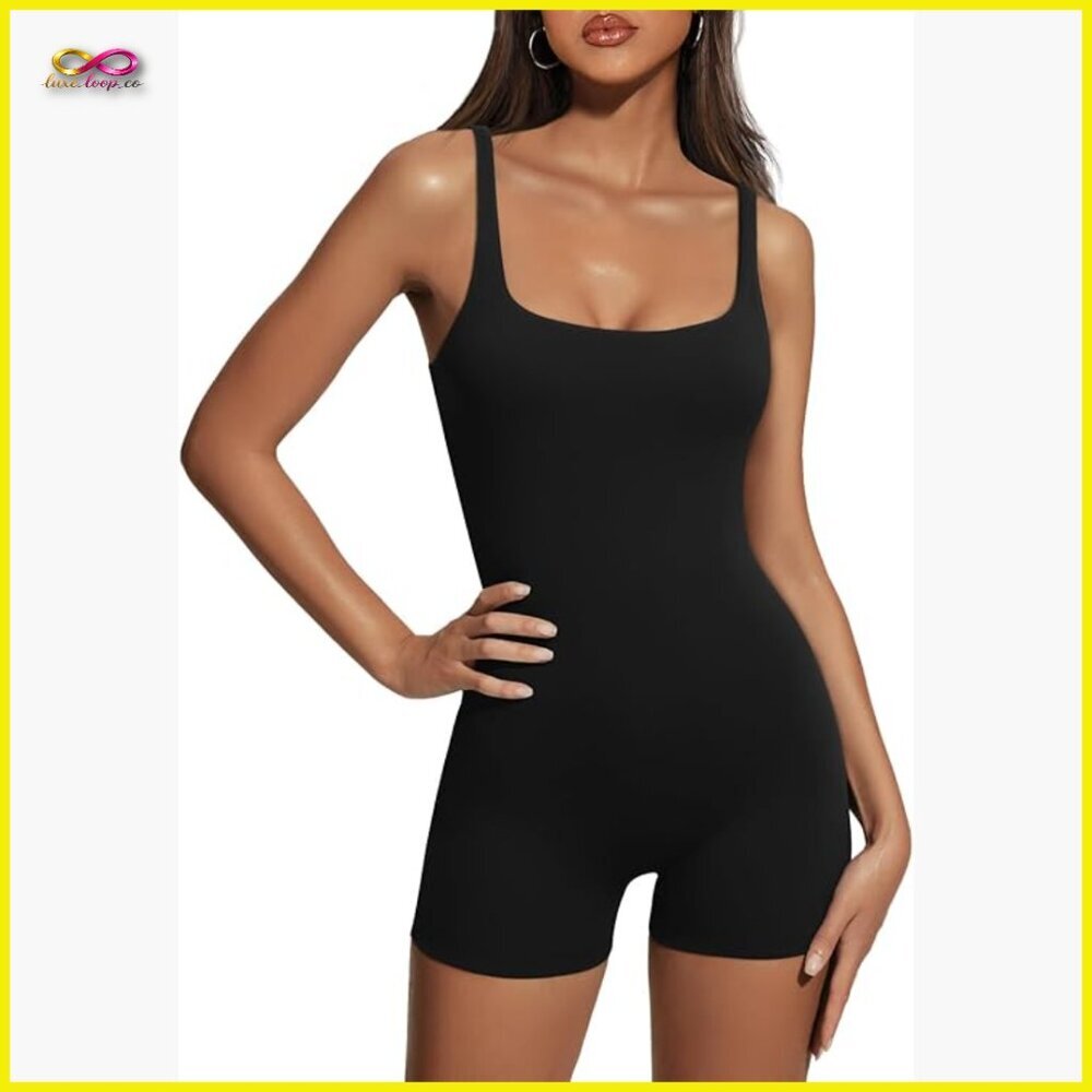 Sleek Stretchy Jumpsuit Slimming Romper Yoga Workout Vacation Outfit
